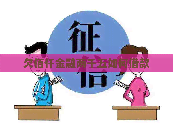 欠佰仟金融两千五如何借款