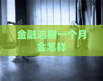 金融逾期一个月会怎样