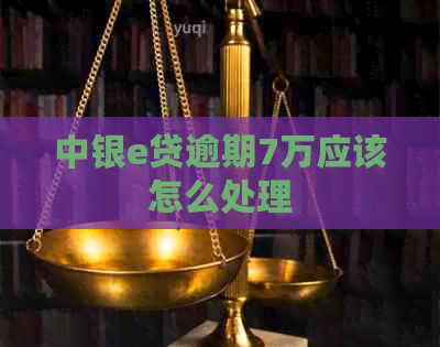 中银e贷逾期7万应该怎么处理