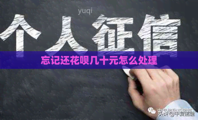 忘记还花呗几十元怎么处理