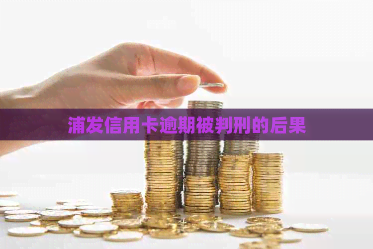 浦发信用卡逾期被判刑的后果