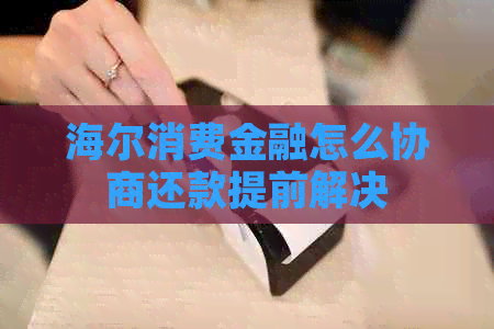 海尔消费金融怎么协商还款提前解决