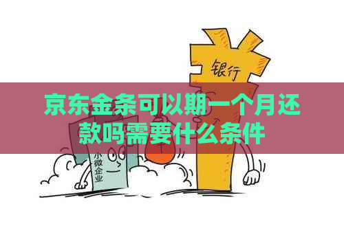 京东金条可以期一个月还款吗需要什么条件