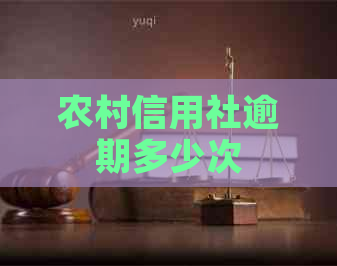 农村信用社逾期多少次