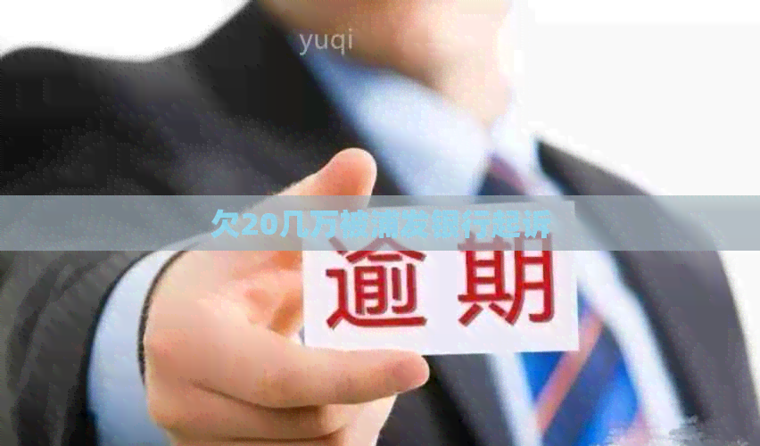 欠20几万被浦发银行起诉