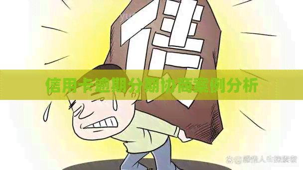 信用卡逾期分期协商案例分析