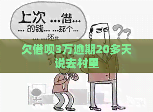 欠借呗3万逾期20多天说去村里