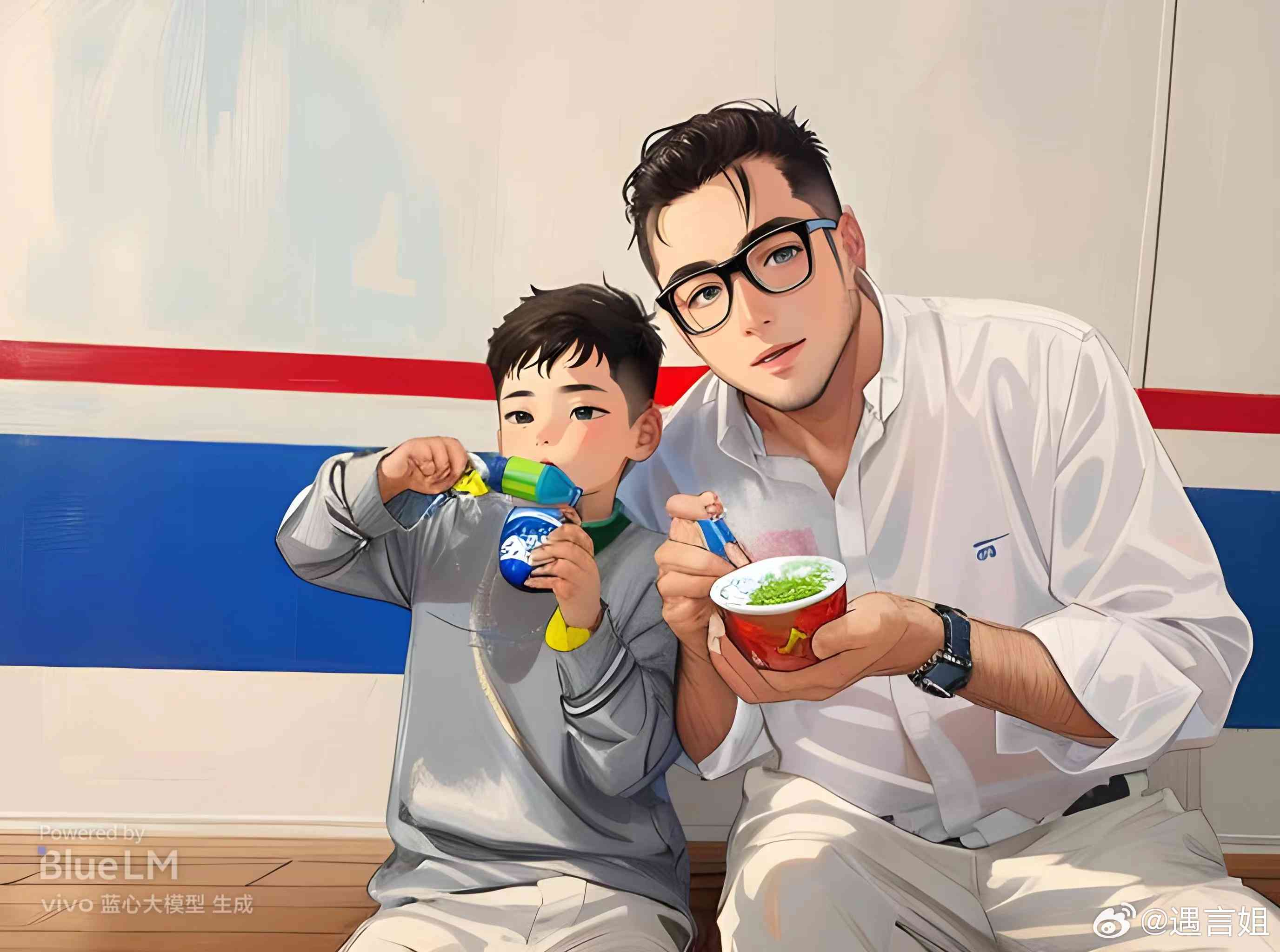 哥哥和弟弟ai绘画文案