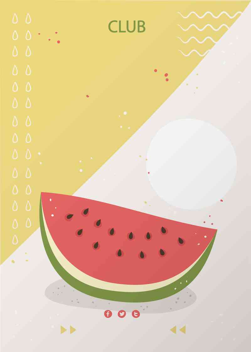 水果插画海报：创意素材与手绘设计集锦
