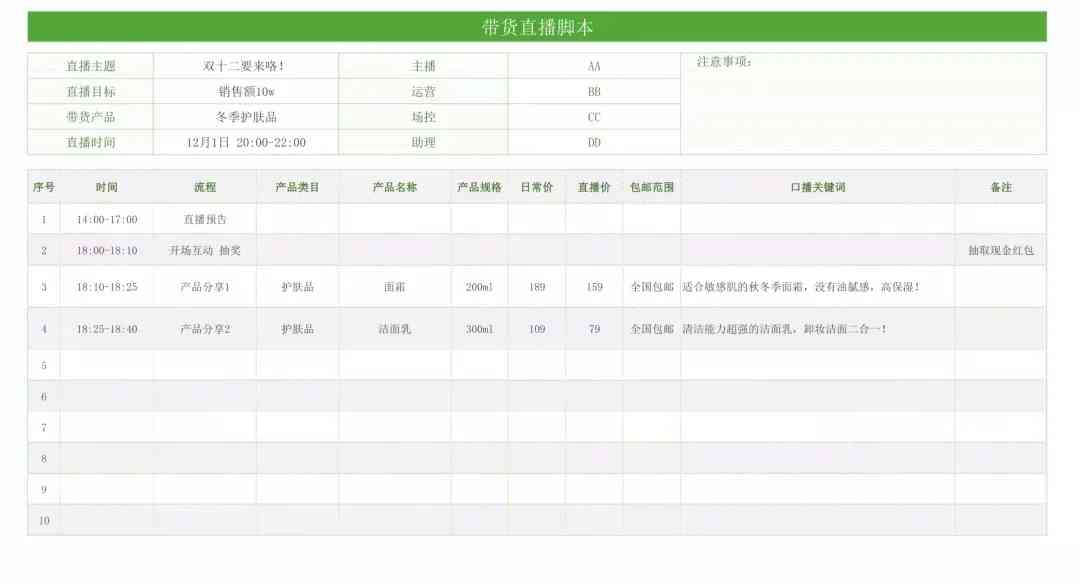 打造专业直播：高效脚本文案撰写攻略