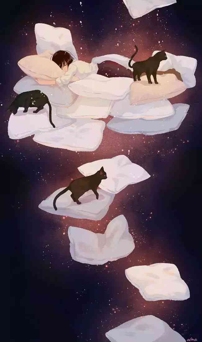 梦幻猫咪插画：穿梭二次元世界的魅力猫咪艺术