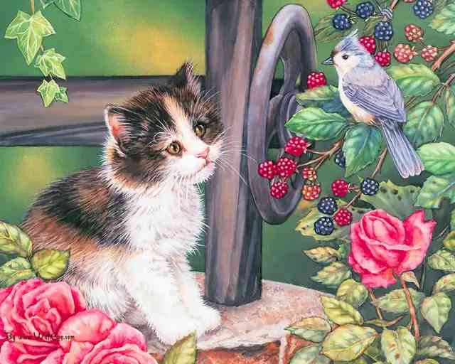 梦幻猫咪插画：穿梭二次元世界的魅力猫咪艺术
