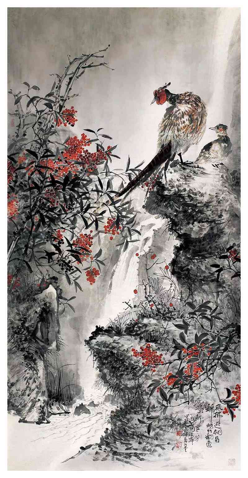展示中国水墨画：作品精选与画家风采及艺术解说