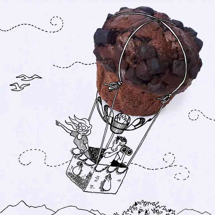 创意面包插画，打造独特平面广告视觉宴