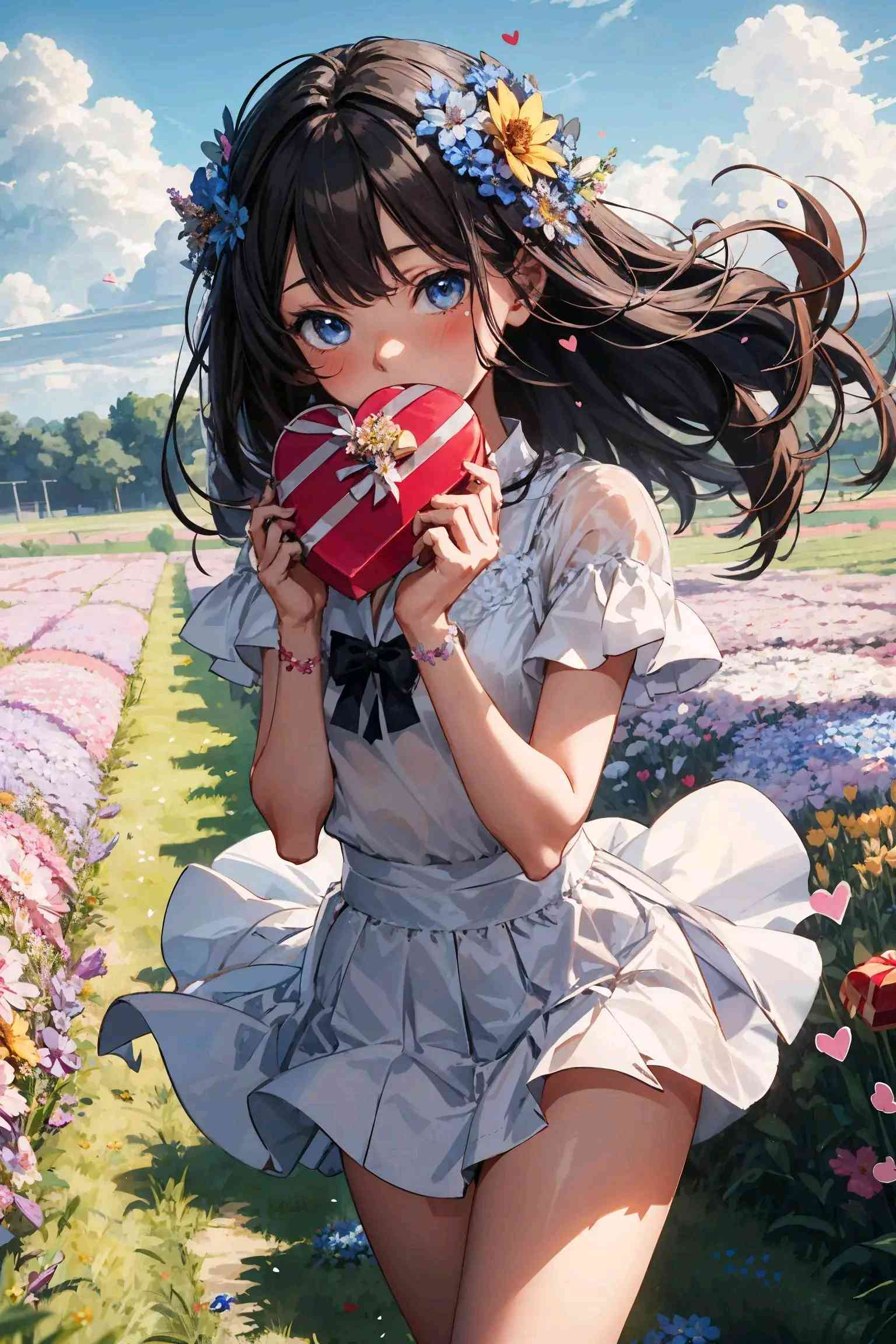 二次元ai绘画变成花的文案