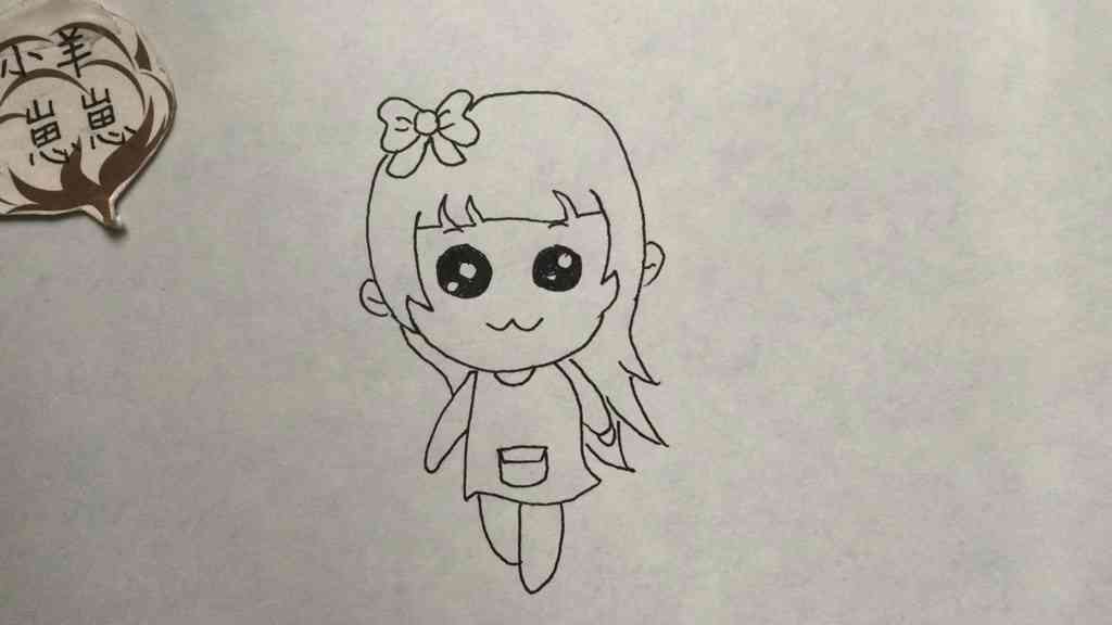 画小姑娘：简笔画教程，如何绘制可爱美丽的小姑娘