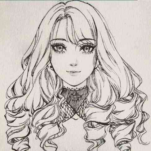 卡通少女头部插画：俏皮小姑娘形象设计
