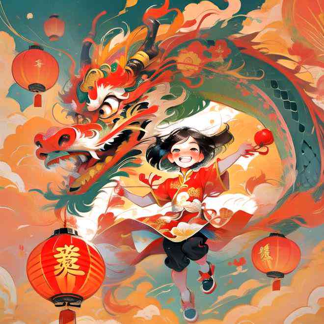 ai创作国潮新年：创意海报、壁纸、活动及头像四合一