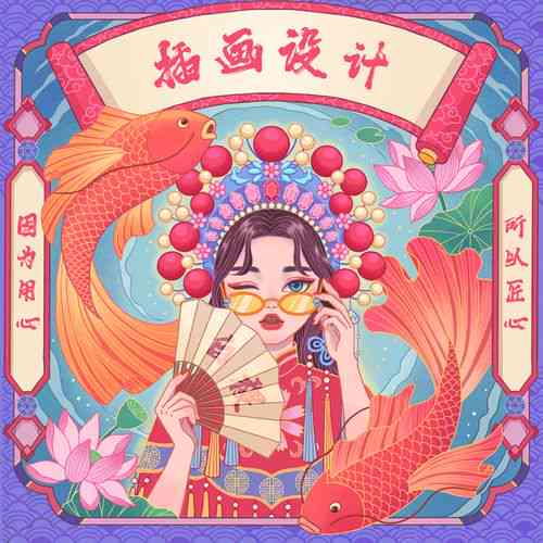 ai创作国潮新年：创意海报、壁纸、活动及头像四合一