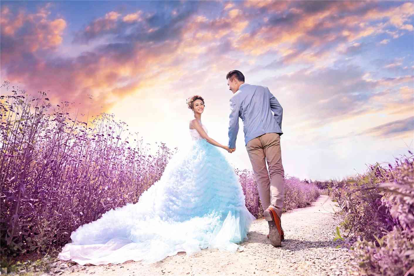 文艺范儿新婚影像：浪漫结婚照片诗意文案搭配