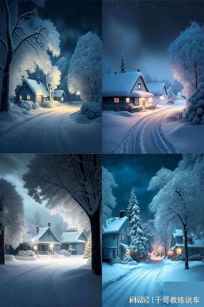 雪中幽森：树林雪景AI绘画创作关键技巧与实践