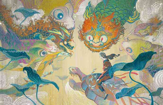 东方美学设计元素插画：融合传统与现代的艺术呈现