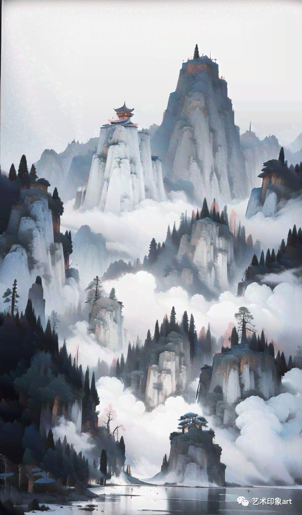 探索AI绘制国韵水墨风景画技艺