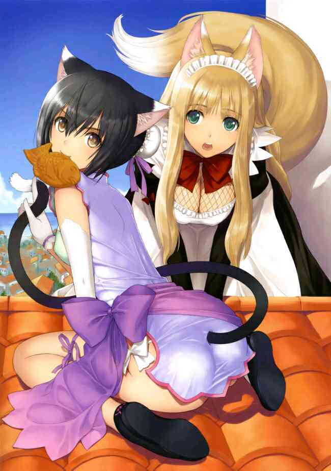 二维世界魅力猫咪插画：涵猫娘、猫耳少女、Q版猫咪等多种风格精选集
