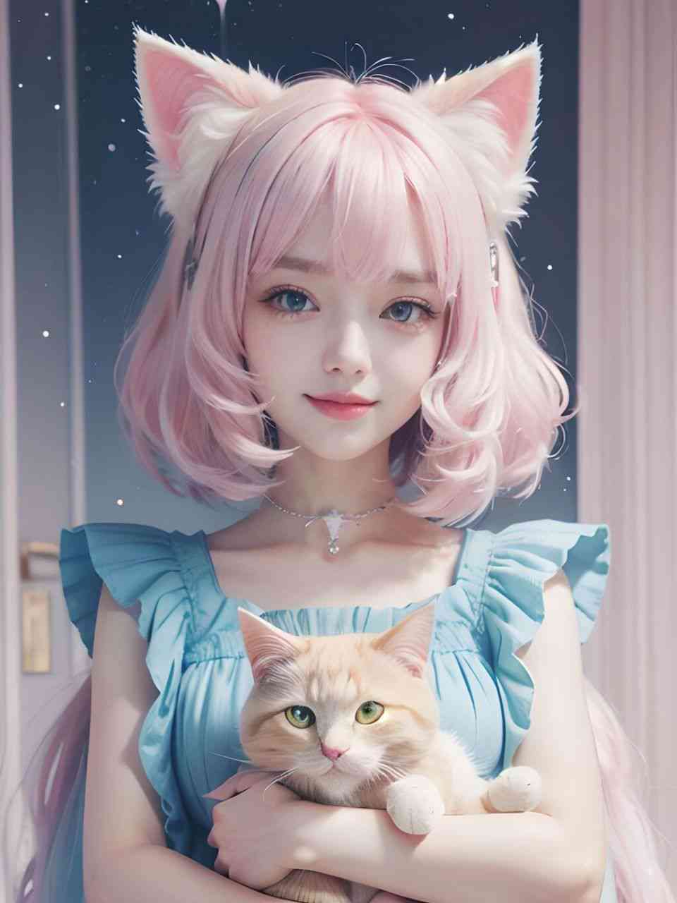 二次元ai绘画猫咪文案