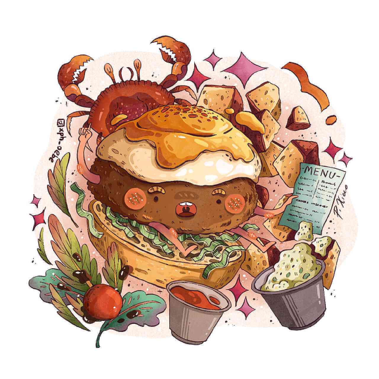 创意美食插画资源集锦