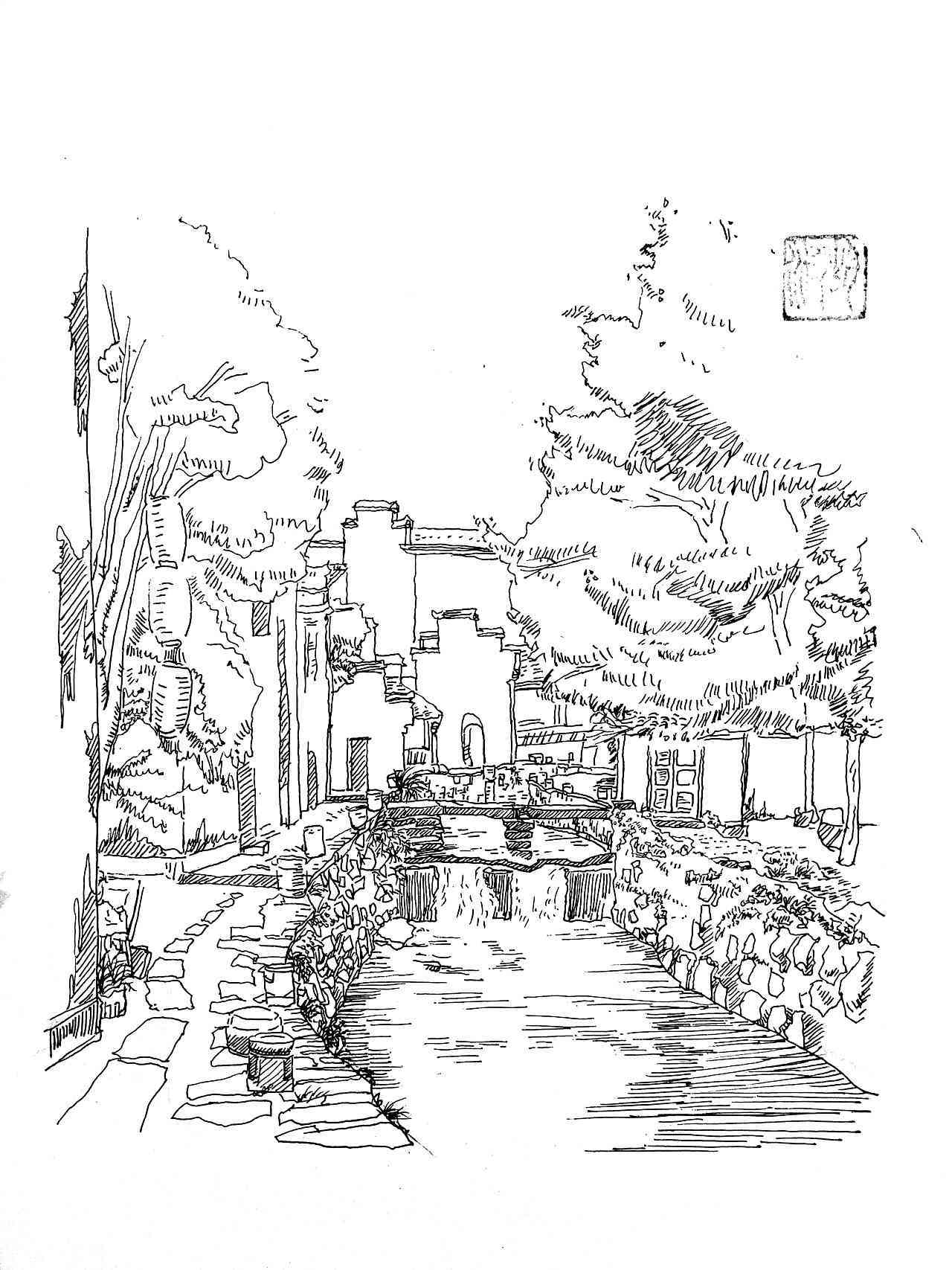 ai绘画简单风景速写作品集锦大全