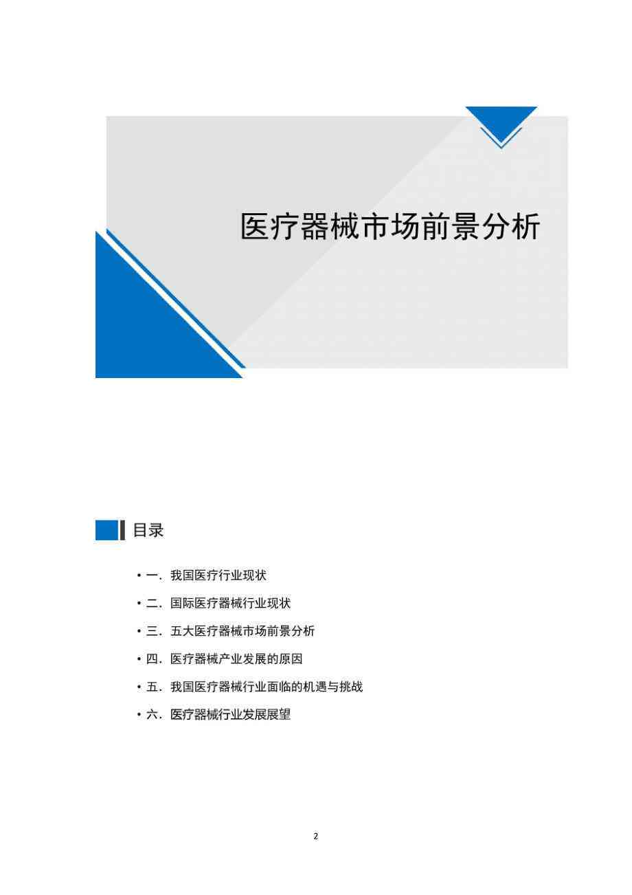 医疗市场分析报告模板：范文撰写、内容结构、行业市场分析及业论文小结