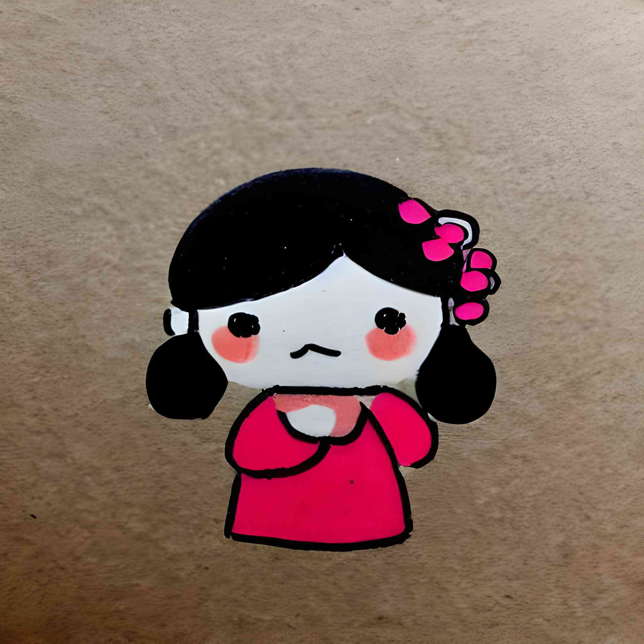 中国娃娃怎么画超级好看简笔画：可爱女孩高难度教程