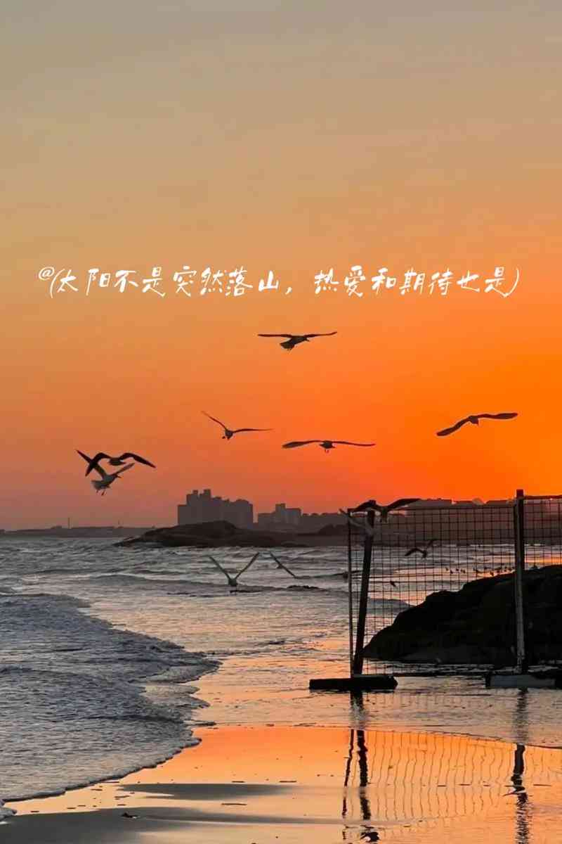 关于押ai韵的日落文案