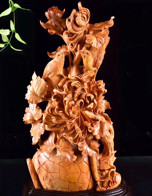 洋菊花石手工雕刻ai创作