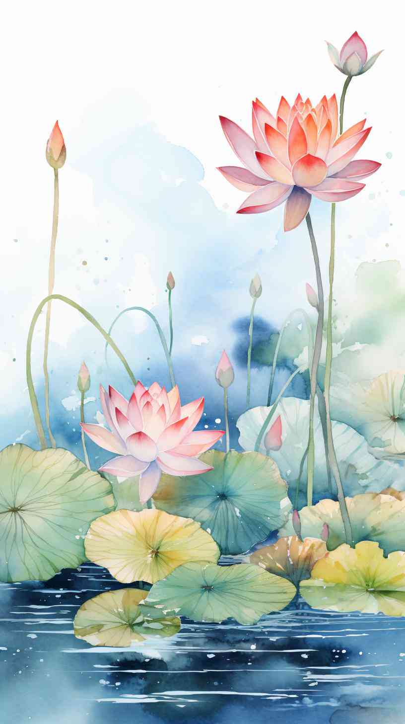 AI绘画教程：荷花创作指南与灵感搜集，涵技巧、素材与创意实践