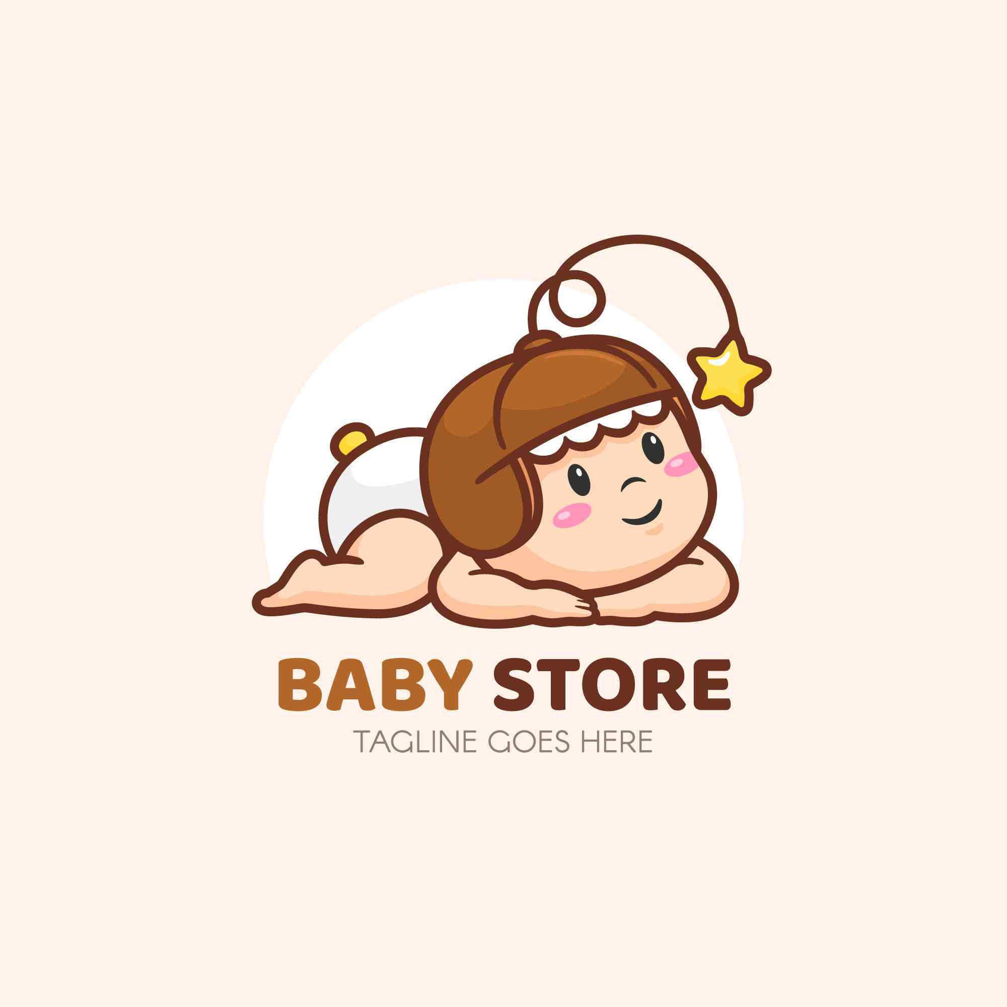 婴儿可爱头像定制版Logo设计