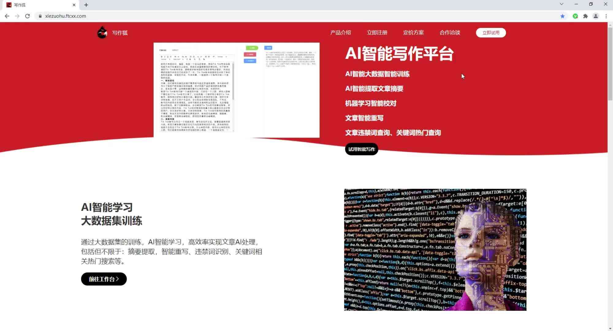 ai写作在线网页版软件