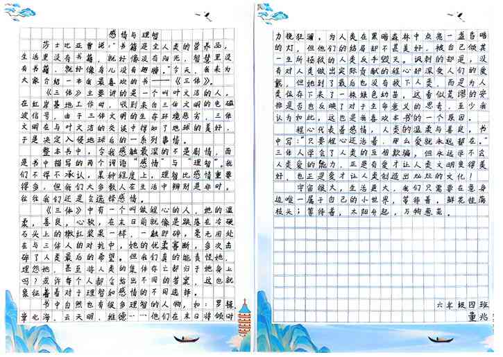 描绘越篇章：妙笔生花作文精选