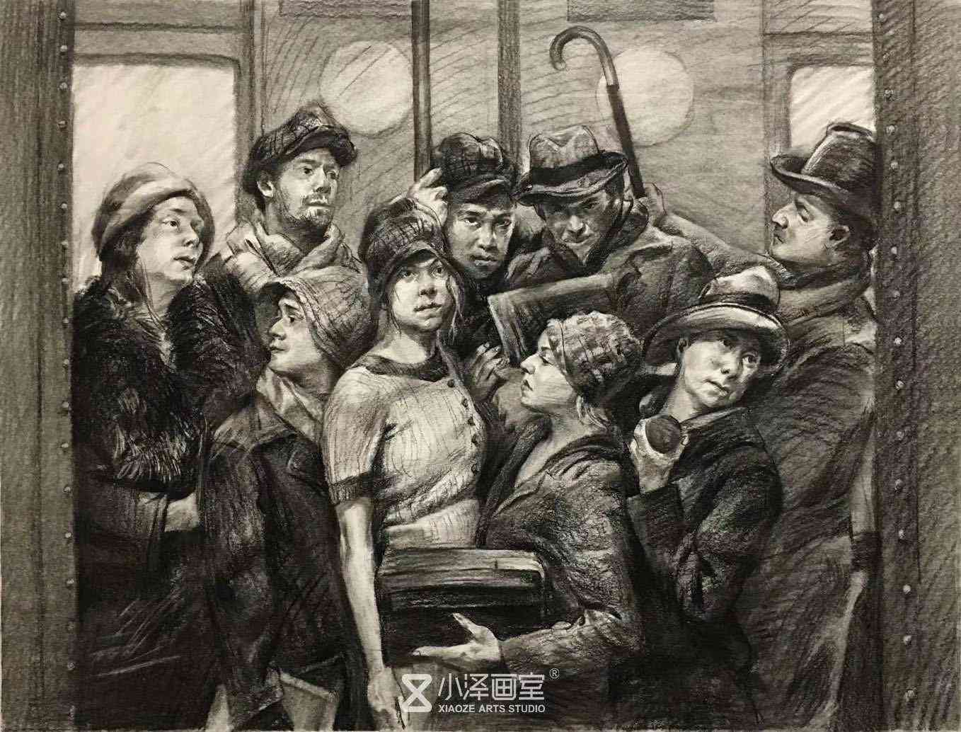 命题速写精华：创作越示范画作集锦