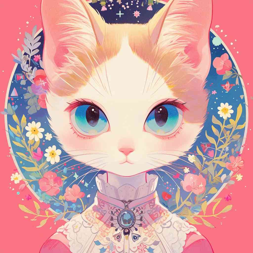 猫咪二次元ai绘画文案