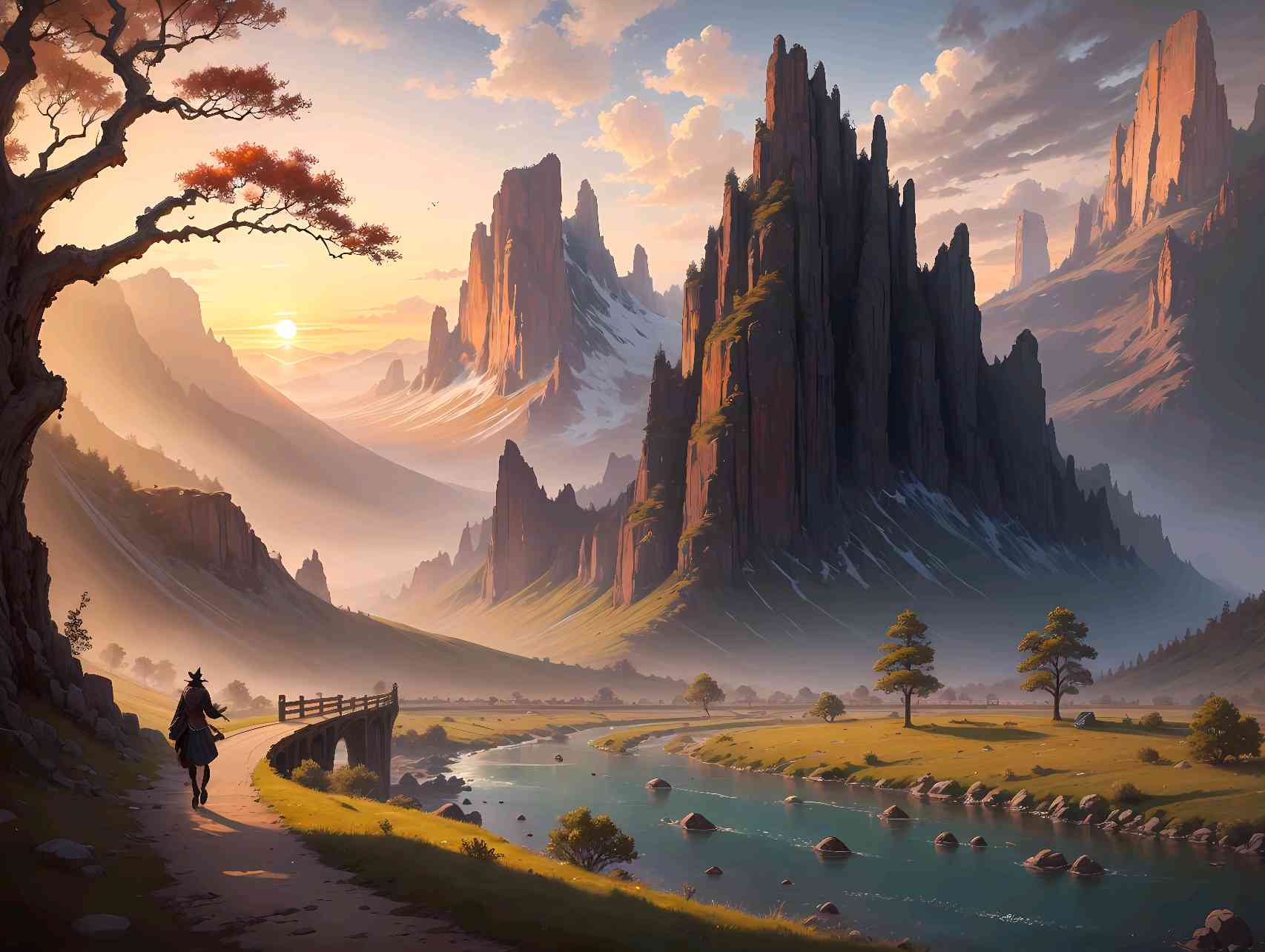 ai绘画创作风景众神