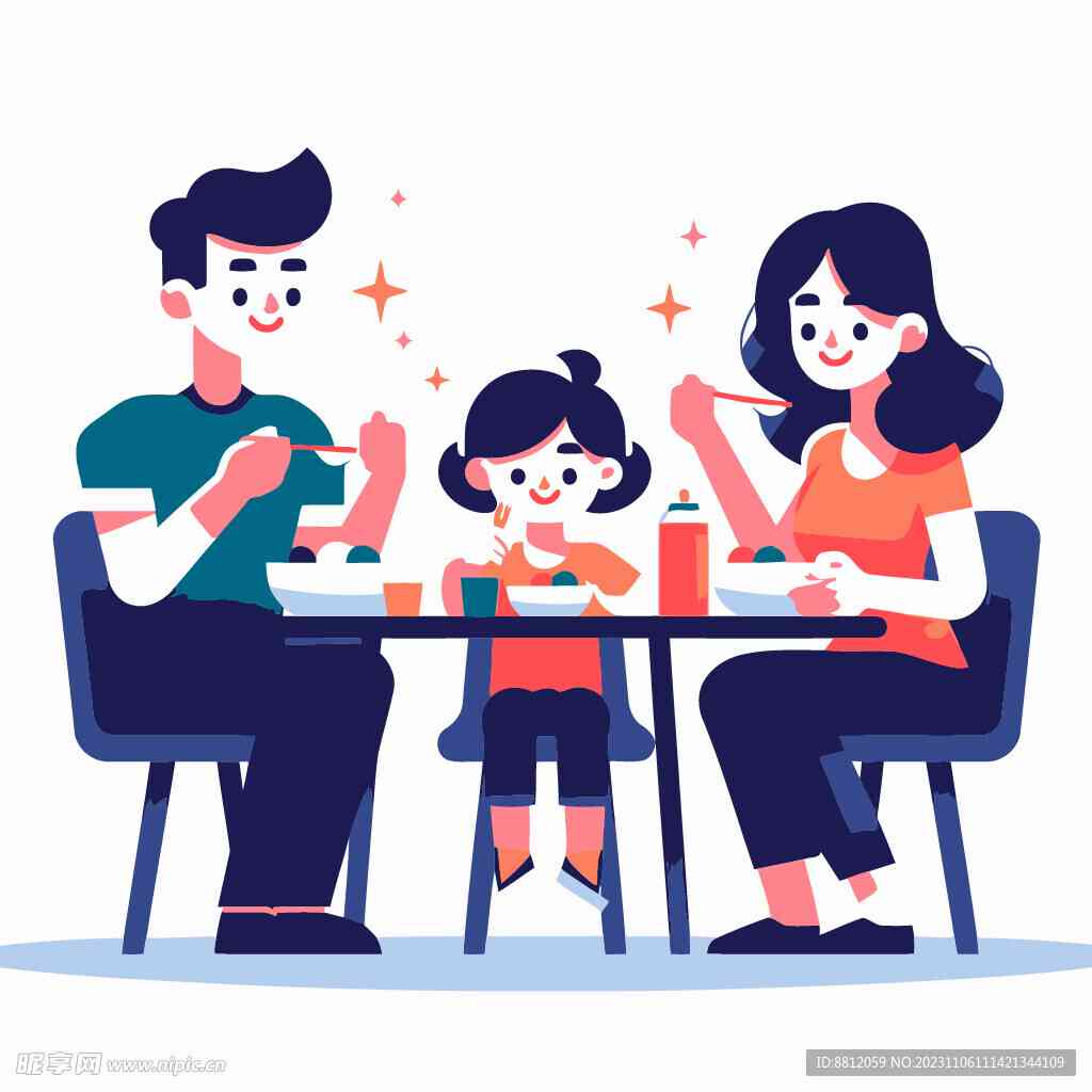 一家三口ai绘画文案高级感