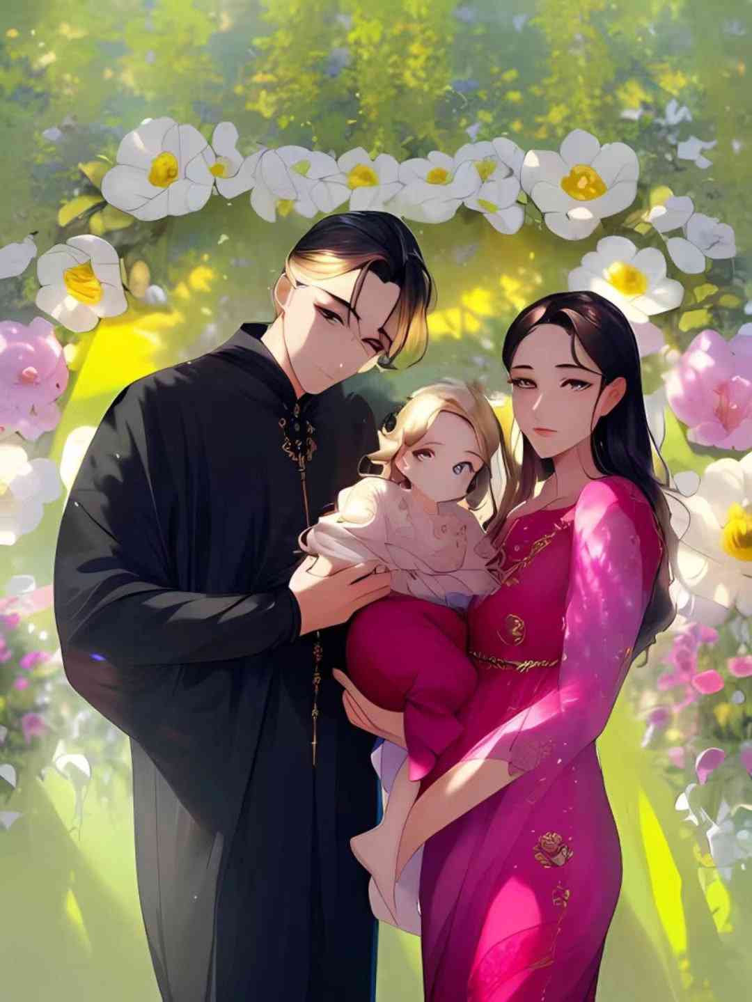 一家三口ai绘画文案高级感