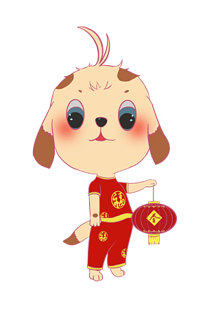 ai创作新春风小狗
