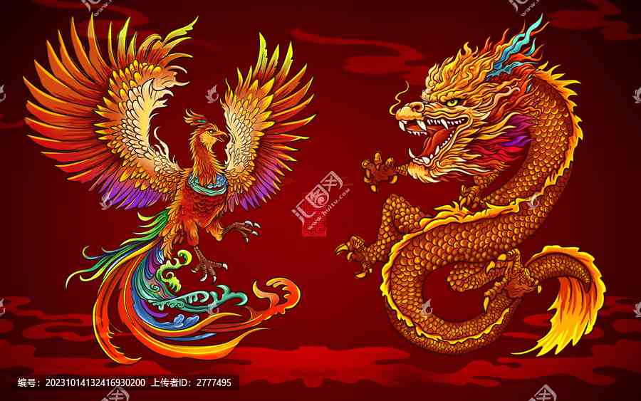 ai绘画龙凤呈祥文案简短
