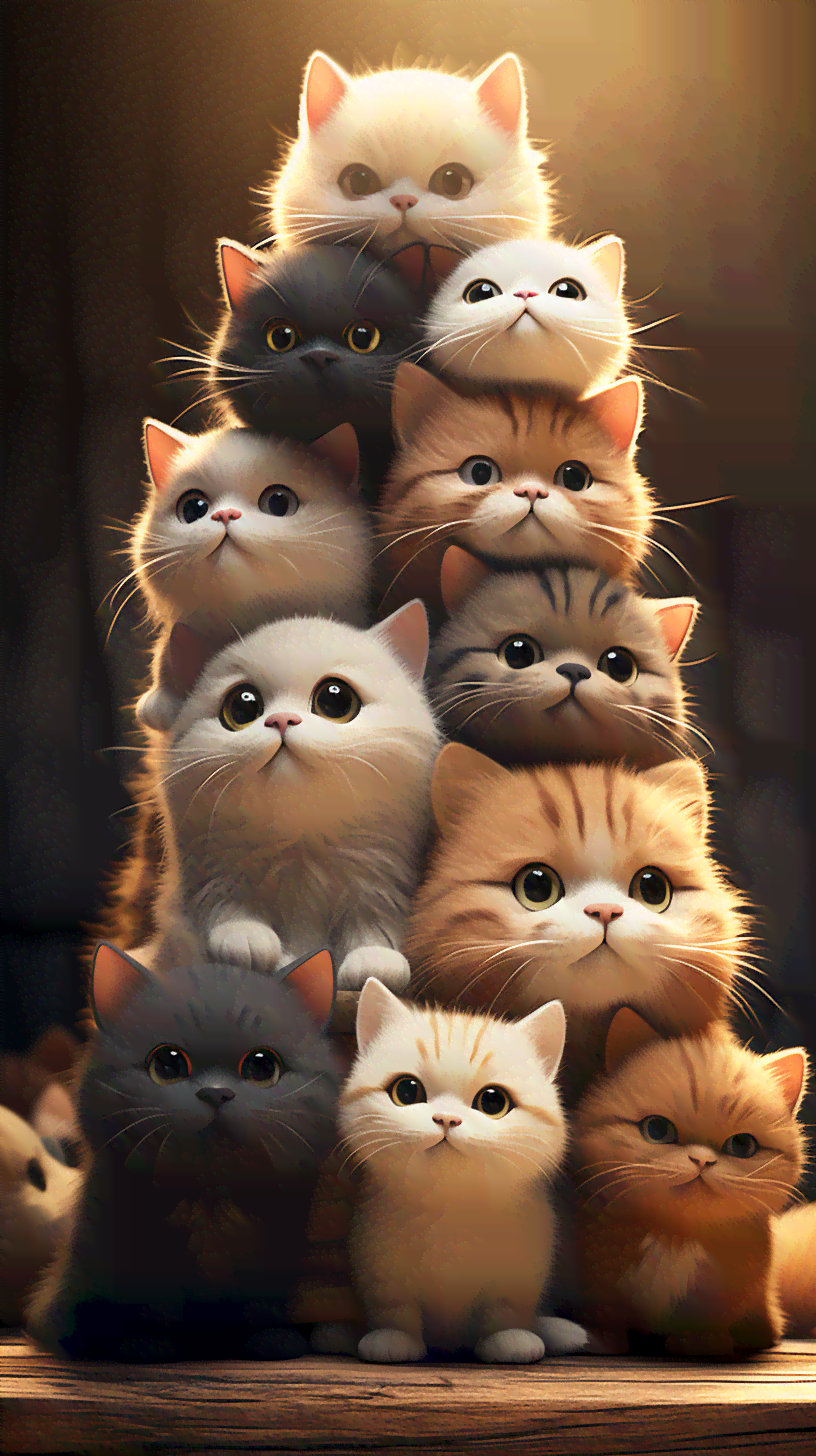 猫咪ai绘画文案简短可爱