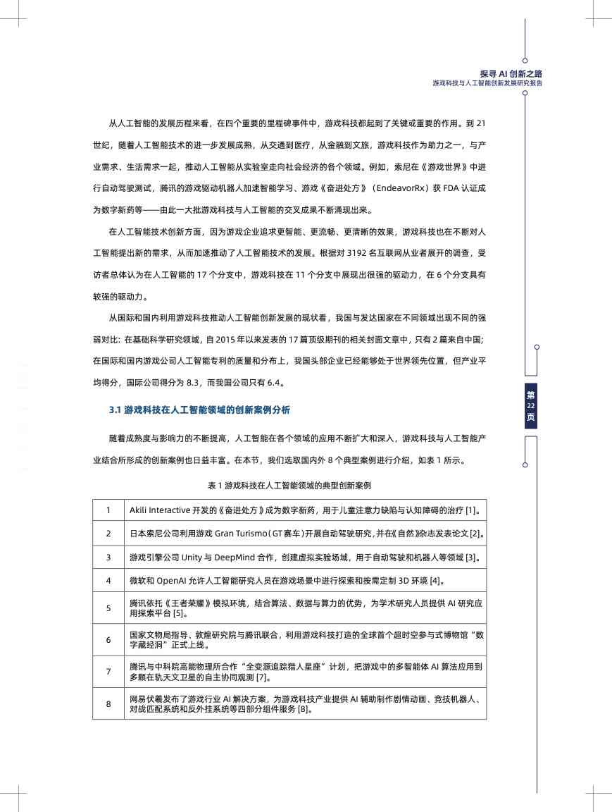 智能ai研发情况报告总结