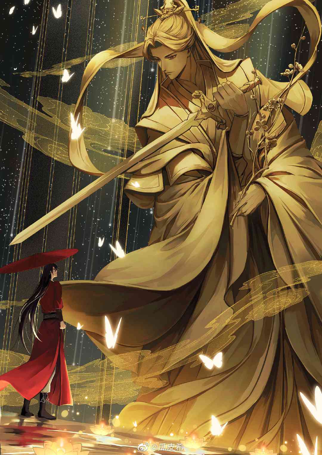 ai插画天官赐福文案
