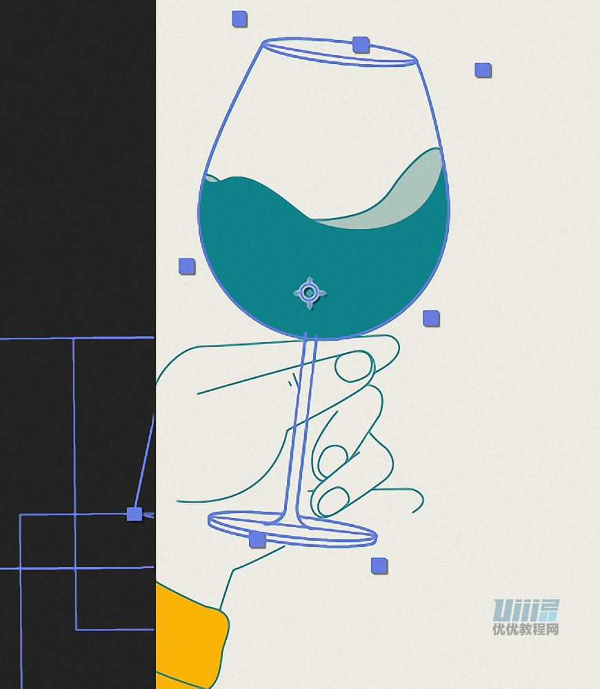 玻璃杯ai创作海报